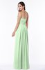 ColsBM Rosa Light Green Mature Sleeveless Zipper Chiffon Ruching Plus Size Bridesmaid Dresses