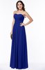 ColsBM Rosa Nautical Blue Mature Sleeveless Zipper Chiffon Ruching Plus Size Bridesmaid Dresses
