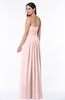 ColsBM Rosa Pastel Pink Mature Sleeveless Zipper Chiffon Ruching Plus Size Bridesmaid Dresses