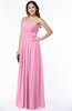 ColsBM Rosa Pink Mature Sleeveless Zipper Chiffon Ruching Plus Size Bridesmaid Dresses