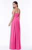 ColsBM Rosa Rose Pink Mature Sleeveless Zipper Chiffon Ruching Plus Size Bridesmaid Dresses