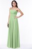 ColsBM Rosa Sage Green Mature Sleeveless Zipper Chiffon Ruching Plus Size Bridesmaid Dresses