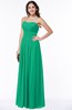 ColsBM Rosa Sea Green Mature Sleeveless Zipper Chiffon Ruching Plus Size Bridesmaid Dresses