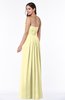 ColsBM Rosa Soft Yellow Mature Sleeveless Zipper Chiffon Ruching Plus Size Bridesmaid Dresses