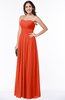 ColsBM Rosa Tangerine Tango Mature Sleeveless Zipper Chiffon Ruching Plus Size Bridesmaid Dresses