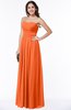 ColsBM Rosa Tangerine Mature Sleeveless Zipper Chiffon Ruching Plus Size Bridesmaid Dresses
