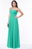 ColsBM Rosa Viridian Green Mature Sleeveless Zipper Chiffon Ruching Plus Size Bridesmaid Dresses