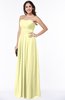 ColsBM Rosa Wax Yellow Mature Sleeveless Zipper Chiffon Ruching Plus Size Bridesmaid Dresses