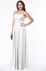 ColsBM Rosa White Mature Sleeveless Zipper Chiffon Ruching Plus Size Bridesmaid Dresses