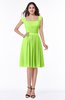 ColsBM Kori Bright Green Classic Wide Square Sleeveless Chiffon Sash Bridesmaid Dresses