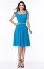 ColsBM Kori Cornflower Blue Classic Wide Square Sleeveless Chiffon Sash Bridesmaid Dresses