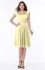 ColsBM Kori Soft Yellow Classic Wide Square Sleeveless Chiffon Sash Bridesmaid Dresses