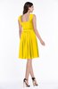 ColsBM Kori Yellow Classic Wide Square Sleeveless Chiffon Sash Bridesmaid Dresses