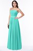 ColsBM Amia Blue Turquoise Traditional A-line Zipper Chiffon Ribbon Plus Size Bridesmaid Dresses