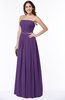 ColsBM Amia Dark Purple Traditional A-line Zipper Chiffon Ribbon Plus Size Bridesmaid Dresses