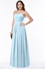 ColsBM Amia Ice Blue Traditional A-line Zipper Chiffon Ribbon Plus Size Bridesmaid Dresses