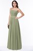 ColsBM Amia Moss Green Traditional A-line Zipper Chiffon Ribbon Plus Size Bridesmaid Dresses