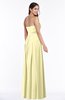 ColsBM Amia Soft Yellow Traditional A-line Zipper Chiffon Ribbon Plus Size Bridesmaid Dresses