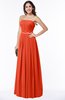 ColsBM Amia Tangerine Tango Traditional A-line Zipper Chiffon Ribbon Plus Size Bridesmaid Dresses