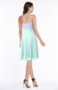 ColsBM Emersyn Blue Glass Modest Sleeveless Zip up Chiffon Knee Length Sash Bridesmaid Dresses