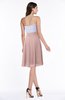 ColsBM Emersyn Blush Pink Modest Sleeveless Zip up Chiffon Knee Length Sash Bridesmaid Dresses