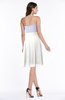ColsBM Emersyn Cloud White Modest Sleeveless Zip up Chiffon Knee Length Sash Bridesmaid Dresses