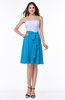 ColsBM Emersyn Cornflower Blue Modest Sleeveless Zip up Chiffon Knee Length Sash Bridesmaid Dresses