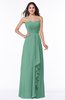 ColsBM Mira Beryl Green Classic A-line Zipper Chiffon Floor Length Plus Size Bridesmaid Dresses