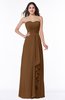 ColsBM Mira Brown Classic A-line Zipper Chiffon Floor Length Plus Size Bridesmaid Dresses