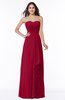 ColsBM Mira Dark Red Classic A-line Zipper Chiffon Floor Length Plus Size Bridesmaid Dresses