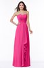 ColsBM Mira Fandango Pink Classic A-line Zipper Chiffon Floor Length Plus Size Bridesmaid Dresses