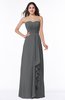 ColsBM Mira Grey Classic A-line Zipper Chiffon Floor Length Plus Size Bridesmaid Dresses