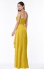 ColsBM Mira Lemon Curry Classic A-line Zipper Chiffon Floor Length Plus Size Bridesmaid Dresses