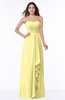 ColsBM Mira Pastel Yellow Classic A-line Zipper Chiffon Floor Length Plus Size Bridesmaid Dresses