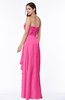 ColsBM Mira Rose Pink Classic A-line Zipper Chiffon Floor Length Plus Size Bridesmaid Dresses