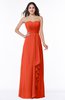 ColsBM Mira Tangerine Tango Classic A-line Zipper Chiffon Floor Length Plus Size Bridesmaid Dresses