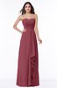 ColsBM Mira Wine Classic A-line Zipper Chiffon Floor Length Plus Size Bridesmaid Dresses