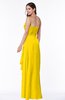 ColsBM Mira Yellow Classic A-line Zipper Chiffon Floor Length Plus Size Bridesmaid Dresses