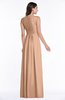 ColsBM Bonnie Almost Apricot Traditional V-neck Zip up Chiffon Floor Length Ruching Plus Size Bridesmaid Dresses