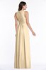ColsBM Bonnie Apricot Gelato Traditional V-neck Zip up Chiffon Floor Length Ruching Plus Size Bridesmaid Dresses