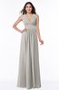 ColsBM Bonnie Ashes Of Roses Traditional V-neck Zip up Chiffon Floor Length Ruching Plus Size Bridesmaid Dresses