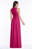 ColsBM Bonnie Beetroot Purple Traditional V-neck Zip up Chiffon Floor Length Ruching Plus Size Bridesmaid Dresses