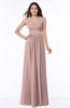ColsBM Bonnie Blush Pink Traditional V-neck Zip up Chiffon Floor Length Ruching Plus Size Bridesmaid Dresses