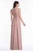 ColsBM Bonnie Blush Pink Traditional V-neck Zip up Chiffon Floor Length Ruching Plus Size Bridesmaid Dresses