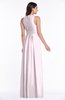 ColsBM Bonnie Blush Traditional V-neck Zip up Chiffon Floor Length Ruching Plus Size Bridesmaid Dresses
