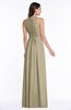 ColsBM Bonnie Candied Ginger Traditional V-neck Zip up Chiffon Floor Length Ruching Plus Size Bridesmaid Dresses