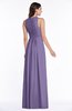 ColsBM Bonnie Chalk Violet Traditional V-neck Zip up Chiffon Floor Length Ruching Plus Size Bridesmaid Dresses
