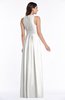 ColsBM Bonnie Cloud White Traditional V-neck Zip up Chiffon Floor Length Ruching Plus Size Bridesmaid Dresses