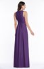 ColsBM Bonnie Dark Purple Traditional V-neck Zip up Chiffon Floor Length Ruching Plus Size Bridesmaid Dresses