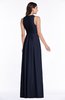 ColsBM Bonnie Dark Sapphire Traditional V-neck Zip up Chiffon Floor Length Ruching Plus Size Bridesmaid Dresses